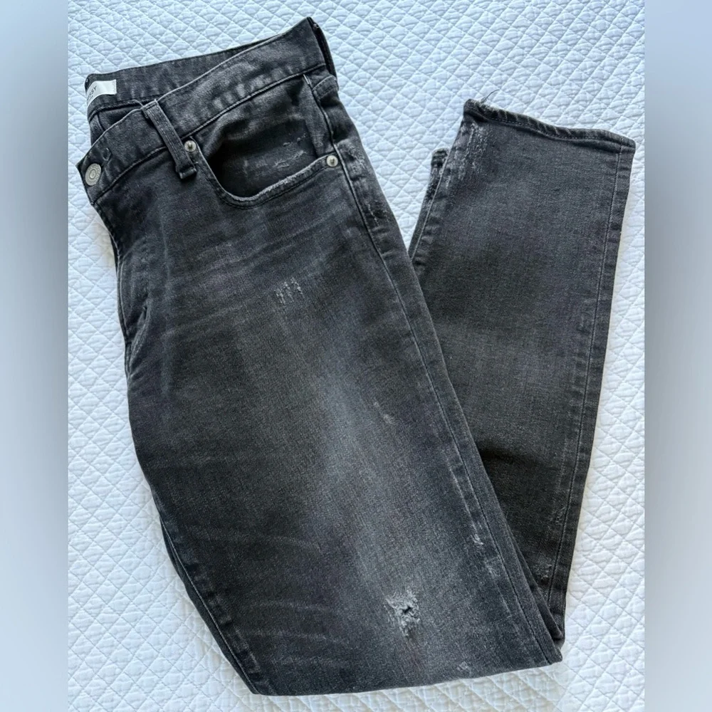 Moussy Vintage Black Skinny Jeans Distressed Stretch SZ 30